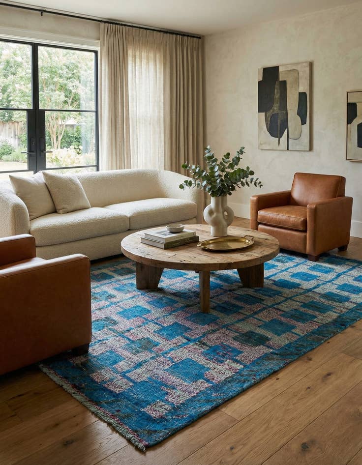 Detail image of 5' 5 x 8' 3  Hand Knotted Darya Wool Rug