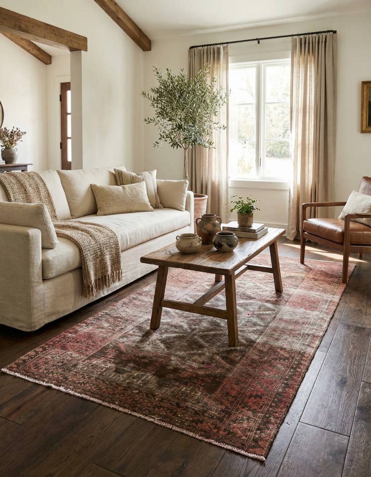 Detail image of 3' 4 x 6' 10  Hand Knotted Ultra Vintage Persian Wool Runner Rug