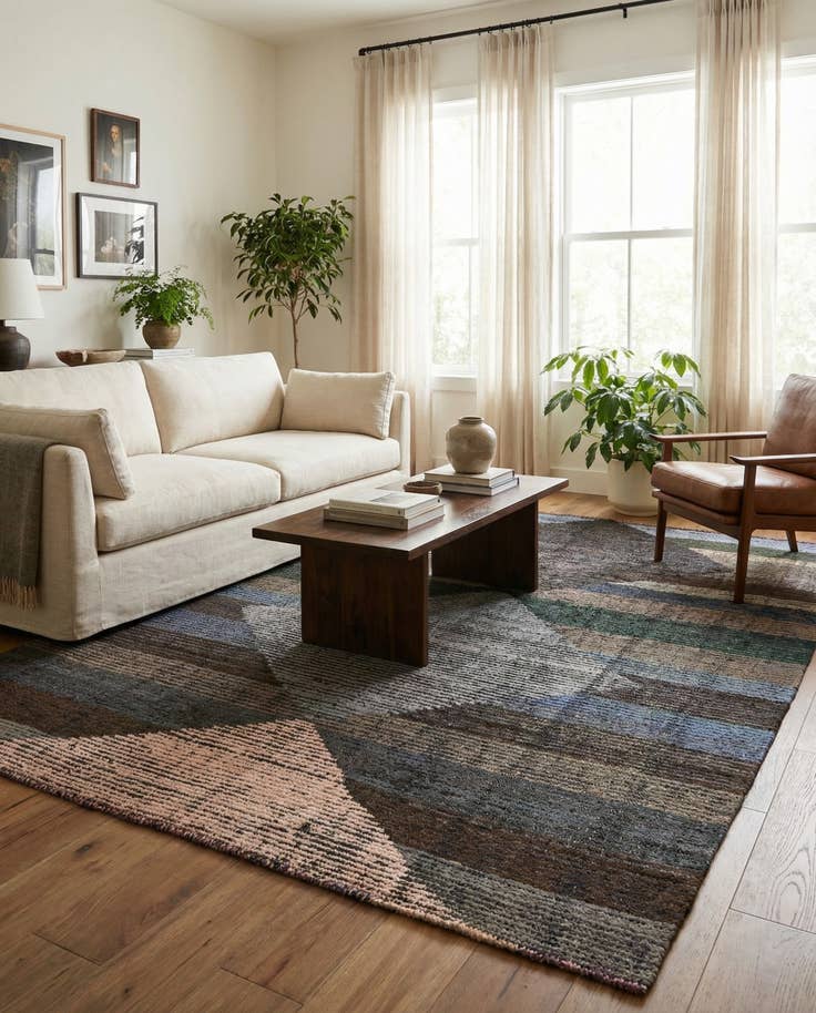 Detail image of 8' x 10' 4 Hand Knotted Moroccan Wool Rug