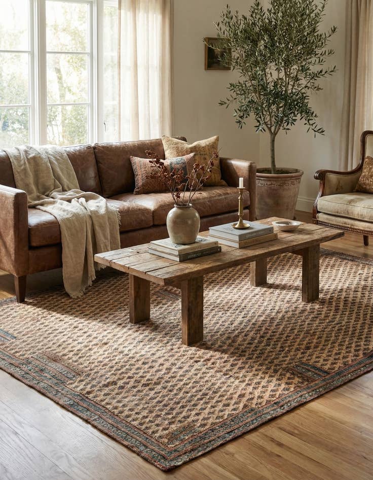 Detail image of 7' x 8' 10  Hand Knotted Ultra Vintage Persian Wool Rug