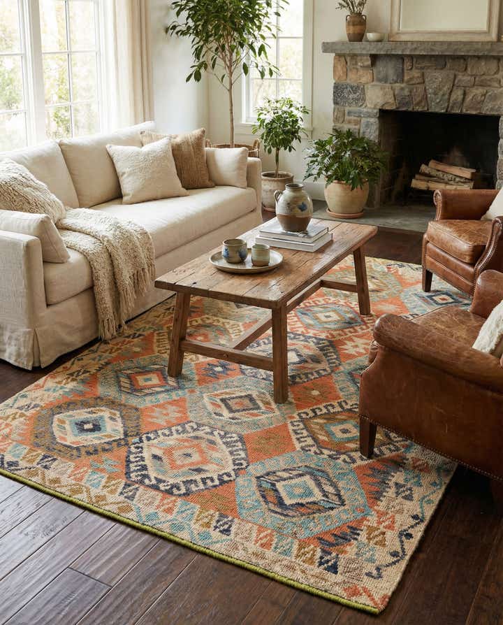 5' 8 x 8' 2 Hand Knotted Kazak Wool Rug