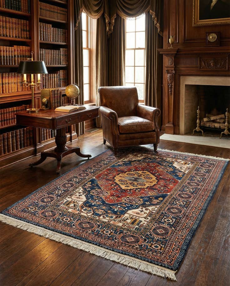 Detail image of 5' x 6' 7 Shirvan Rug