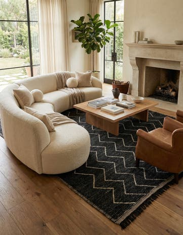 9' x 12' 9 Hand Knotted Moroccan Wool Rug