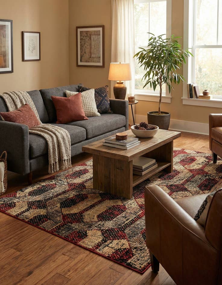 Detail image of 5' 3 x 8' Saturn Rug