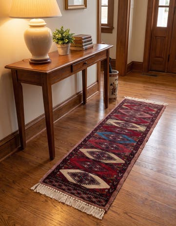 1' x 3' 10 Hand Knotted Bokhara Oriental Wool Runner Rug