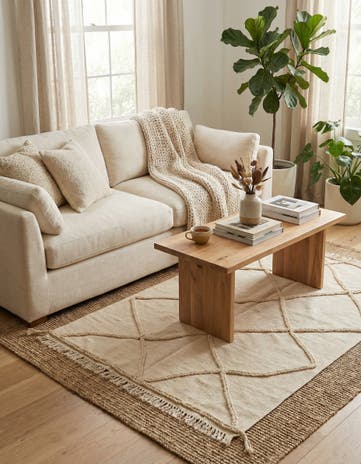 3' 7 x 5' Hand Woven Moroccan Wool Rug