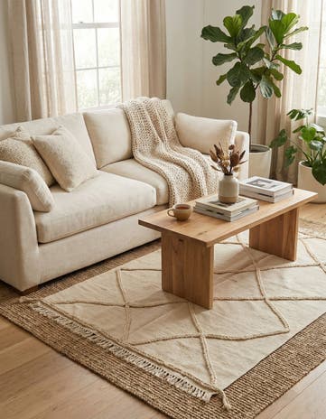 3' 7 x 5' Hand Woven Moroccan Wool Rug