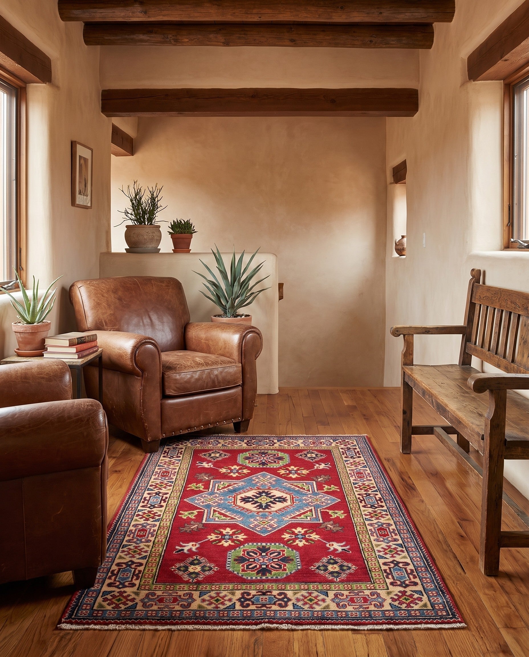 3' 3 x 5' Hand Knotted Kazak Rug