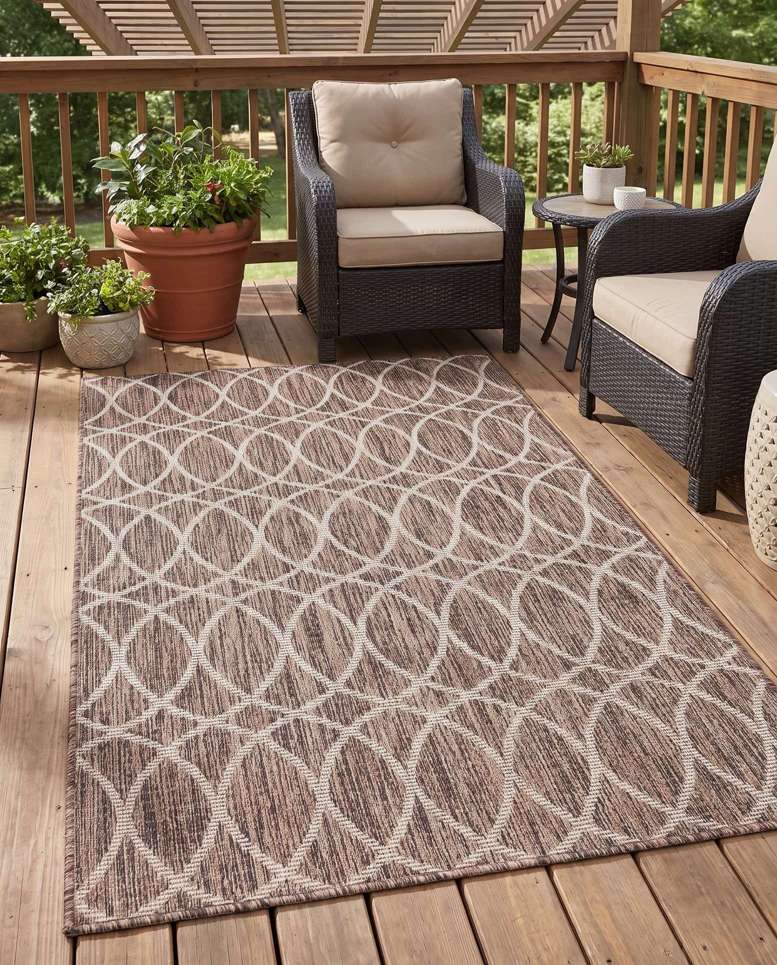3' x 5' 3 Easy-Clean Trellis Indoor / Outdoor Rug
