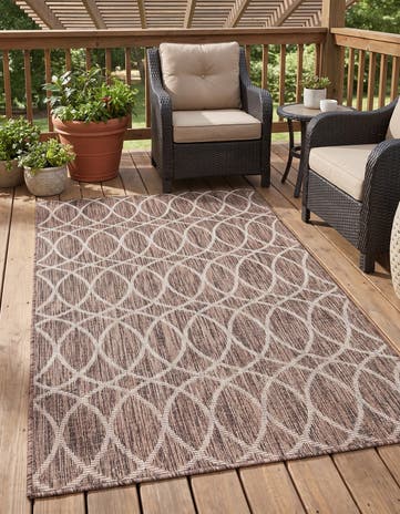 3' x 5' 3 Easy-Clean Trellis Indoor / Outdoor Rug