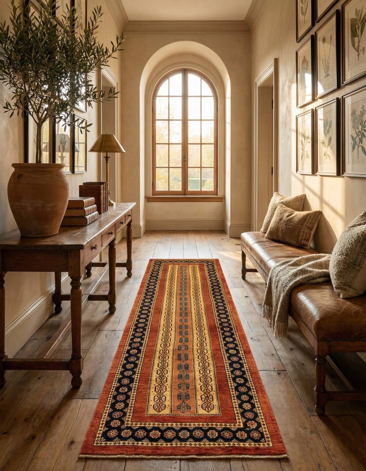 Detail image of 2' 9 x 9' 3 Luribaft Wool Runner Rug