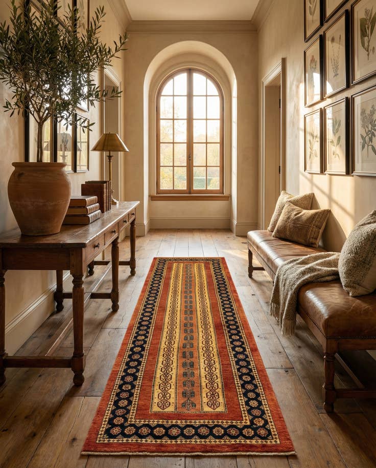 Detail image of 2' 9 x 9' 3 Luribaft Wool Runner Rug