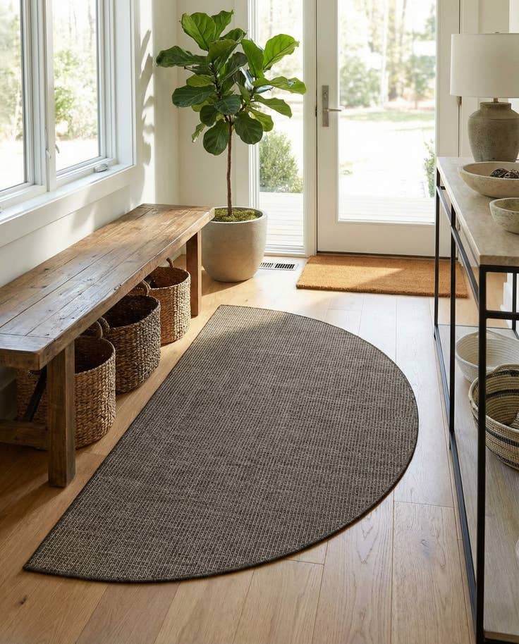 Detail image of 3' x 6' Easy-Clean Solid Indoor / Outdoor Hearth Rug