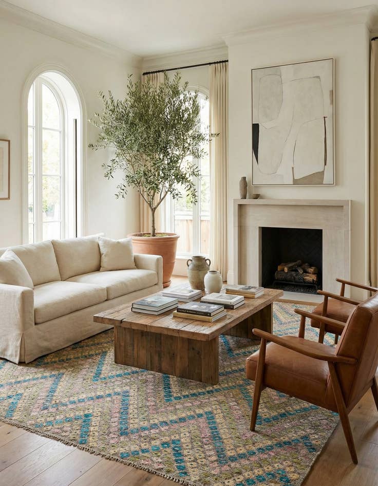 Detail image of 8' 9 x 11' 5  Hand Woven Kilim Modern Wool Rug