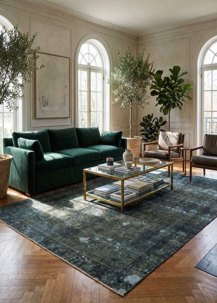 7' 1 x 10' 3 Hand Knotted Ultra Vintage Persian Wool Rug