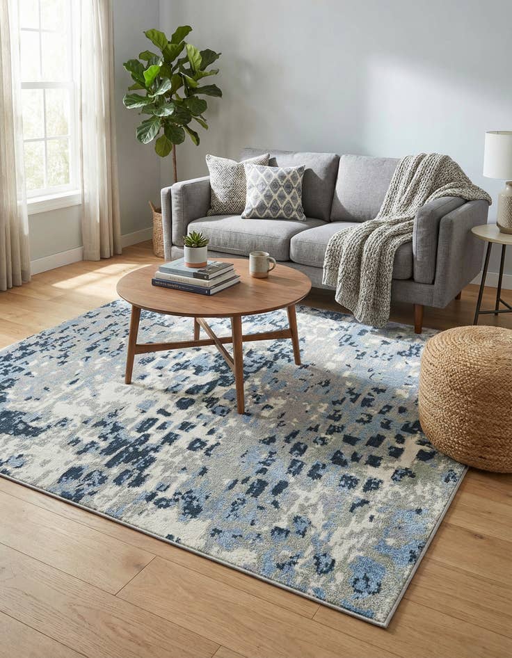 Detail image of 5' 3 x 5' 3 Kamala Washable Square Rug