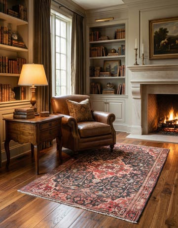 3' 7 x 5' Hand Knotted Ultra Vintage Persian Wool Rug