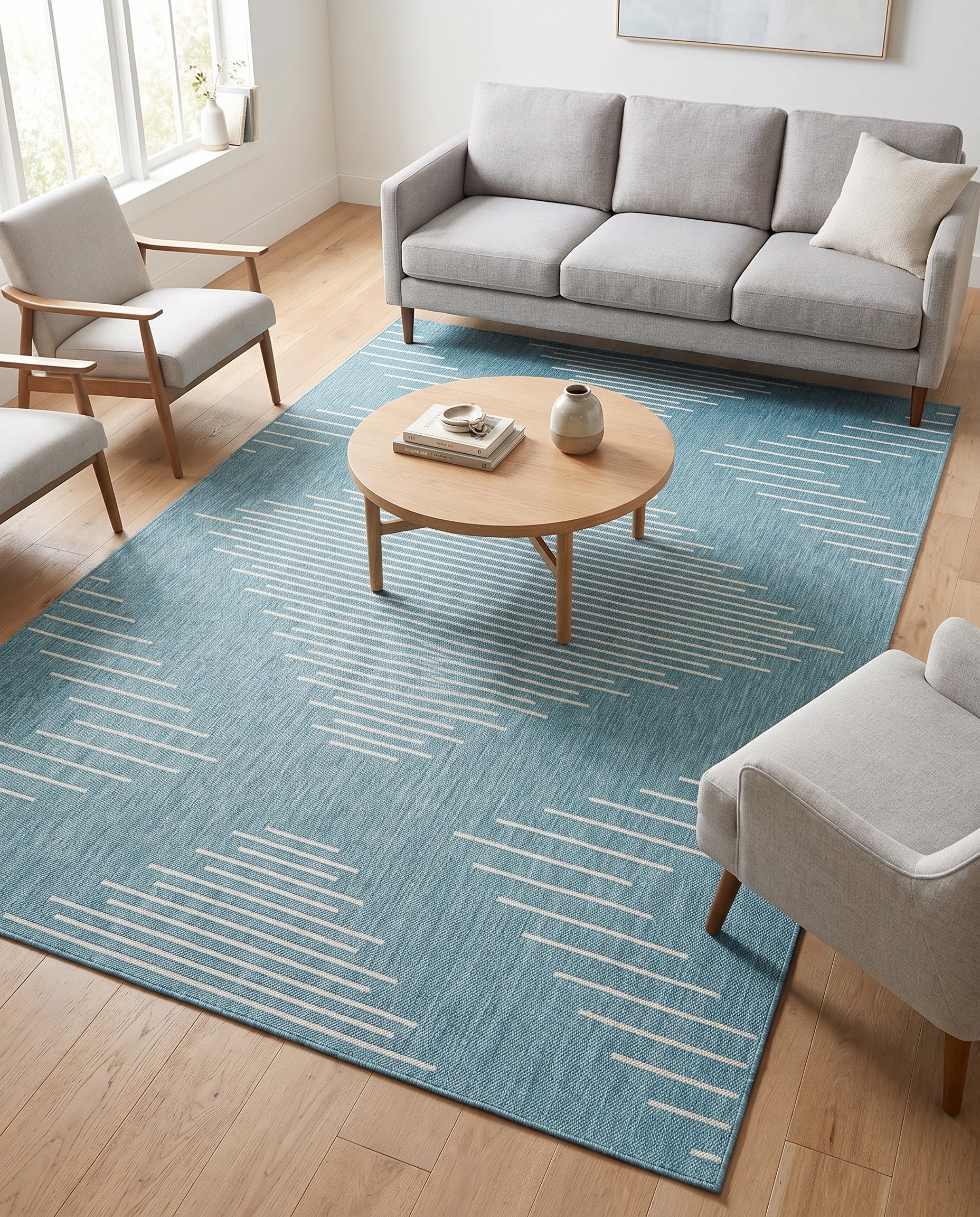 6' x 9' Easy-Clean Modern Indoor / Outdoor Rug