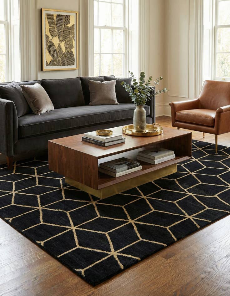 Detail image of 6' 7 x 9' 9  Hand Knotted Darya Wool Rug