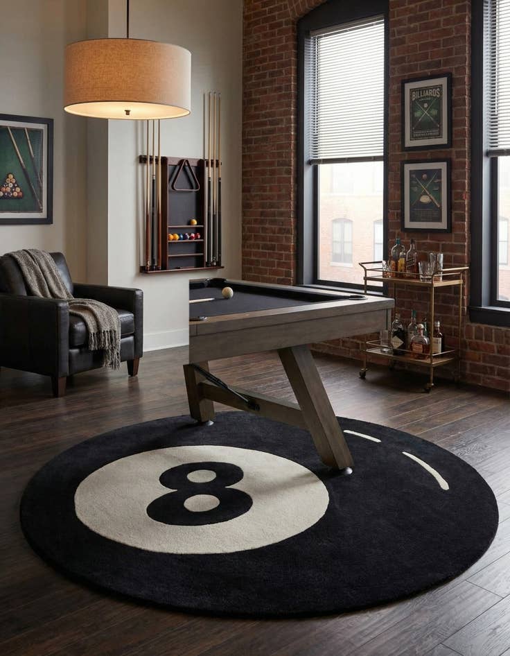 Detail image of 7' 10 x 7' 10 Hand Tufted Wool Round Rug