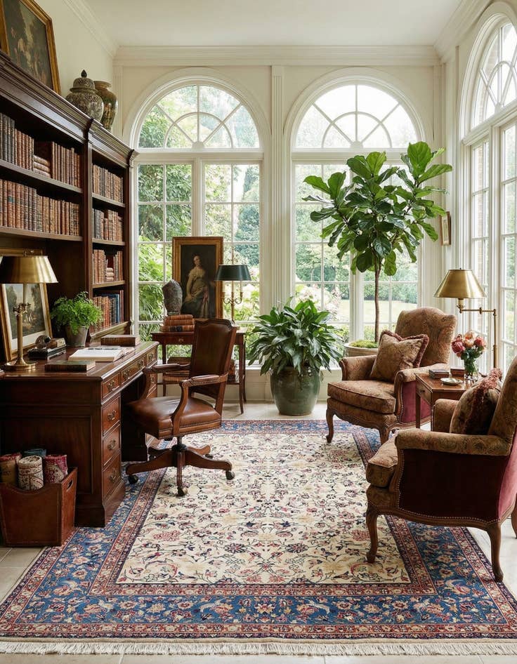 Detail image of  8' x 12' 2 Kerman Wool Rug