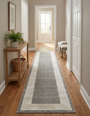 Jill Zarin Gray Uptown Yorkville Runner Rug