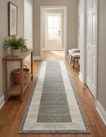 Jill Zarin Gray Uptown Yorkville Runner Rug