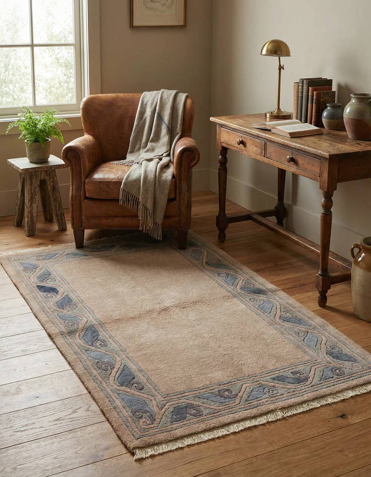 Detail image of 3' 1 x 5' 2  Hand Knotted Tibet Wool Rug