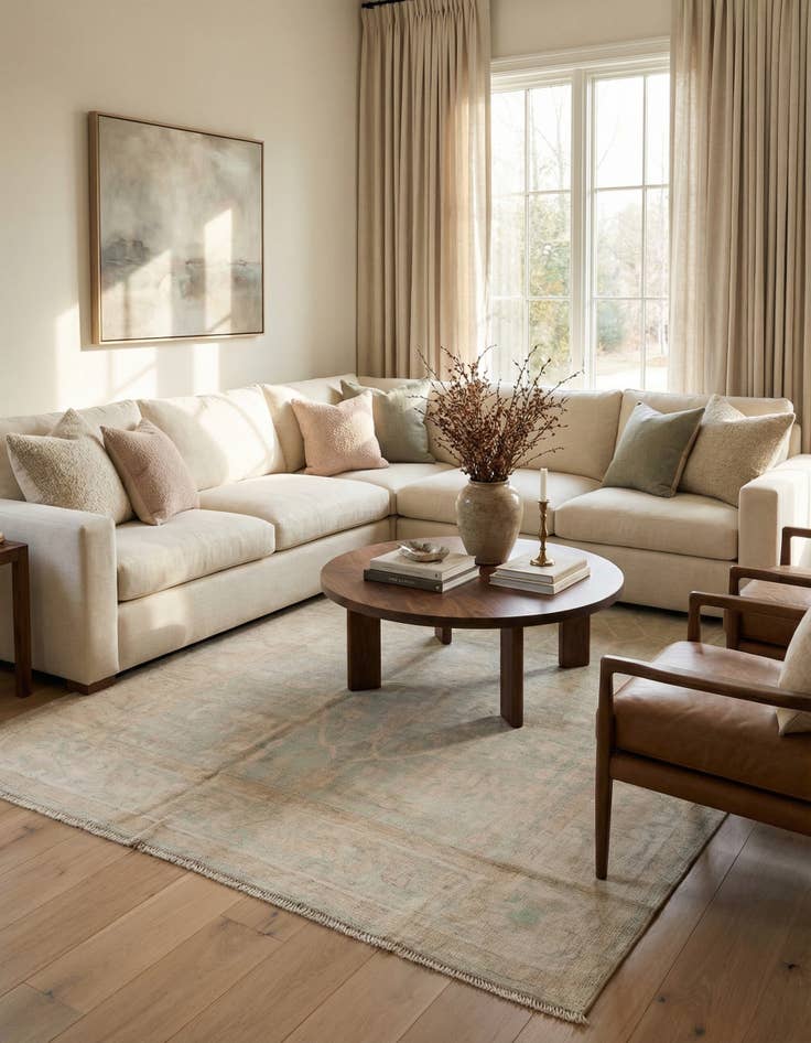 Detail image of  6' x 8' 9  Hand Knotted Darya Wool Rug