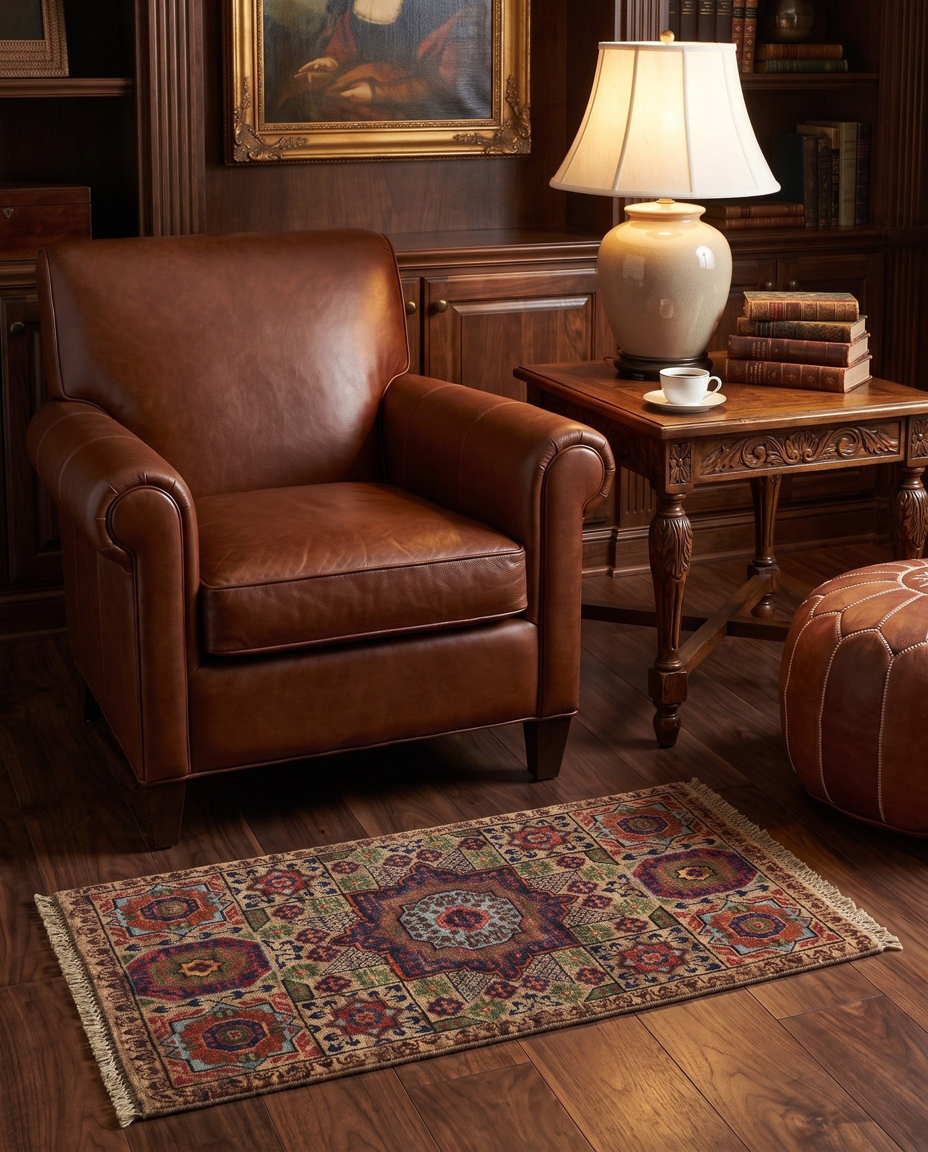 1' 11 x 3' 1 Hand Knotted Mamluk Ziegler Rug