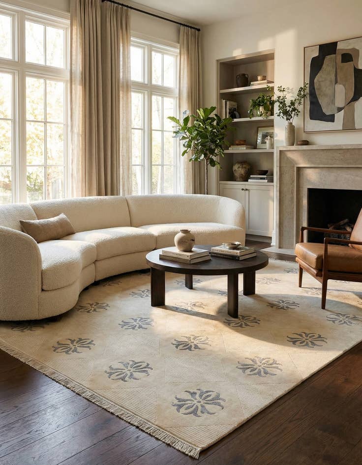 Detail image of  8' 1 x 10' 4  Hand Knotted Darya Wool Rug