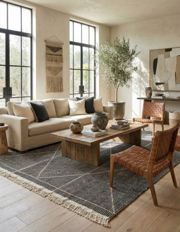 9' 5 x 14' 5 Hand Knotted Moroccan Wool Rug