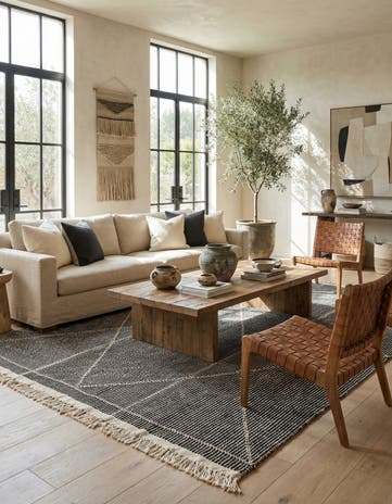 9' 5 x 14' 5 Hand Knotted Moroccan Wool Rug