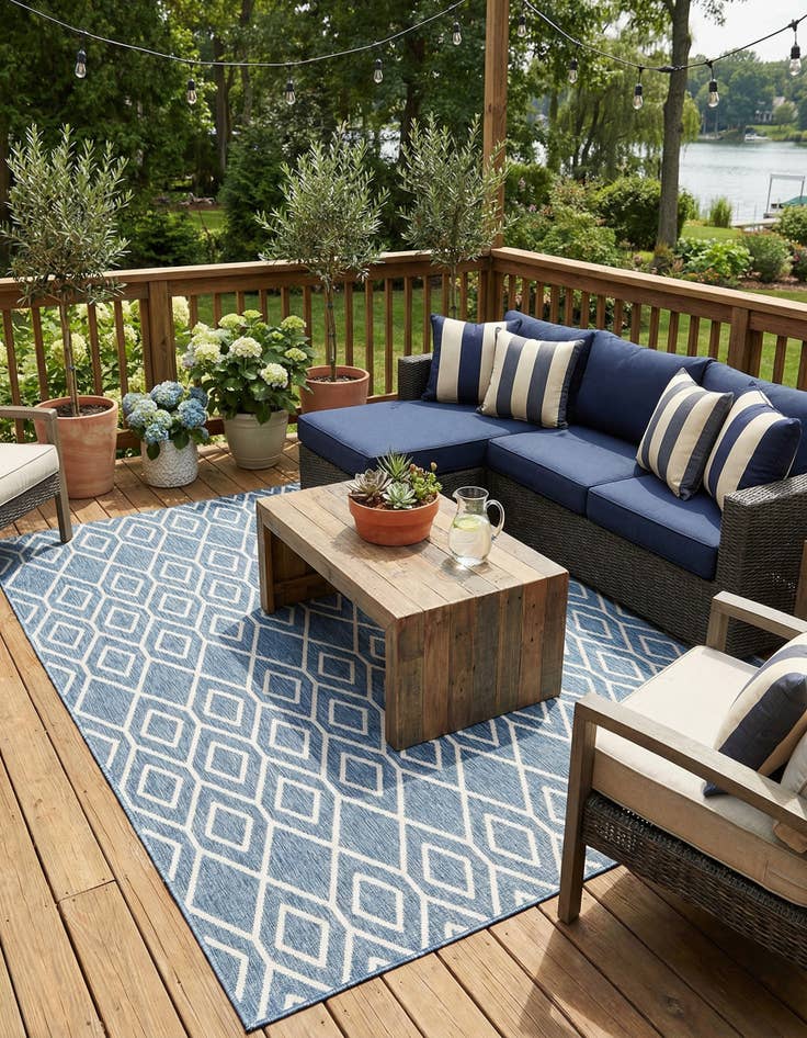 Detail image of  7' x 10'  Washable Jill Zarin Turks and Caicos Indoor / Outdoor Rug