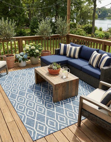 7' x 10' Easy-Clean Jill Zarin Turks and Caicos Indoor / Outdoor Rug