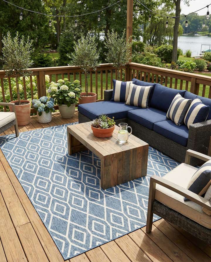 7' x 10' Easy-Clean Jill Zarin Turks and Caicos Indoor / Outdoor Rug