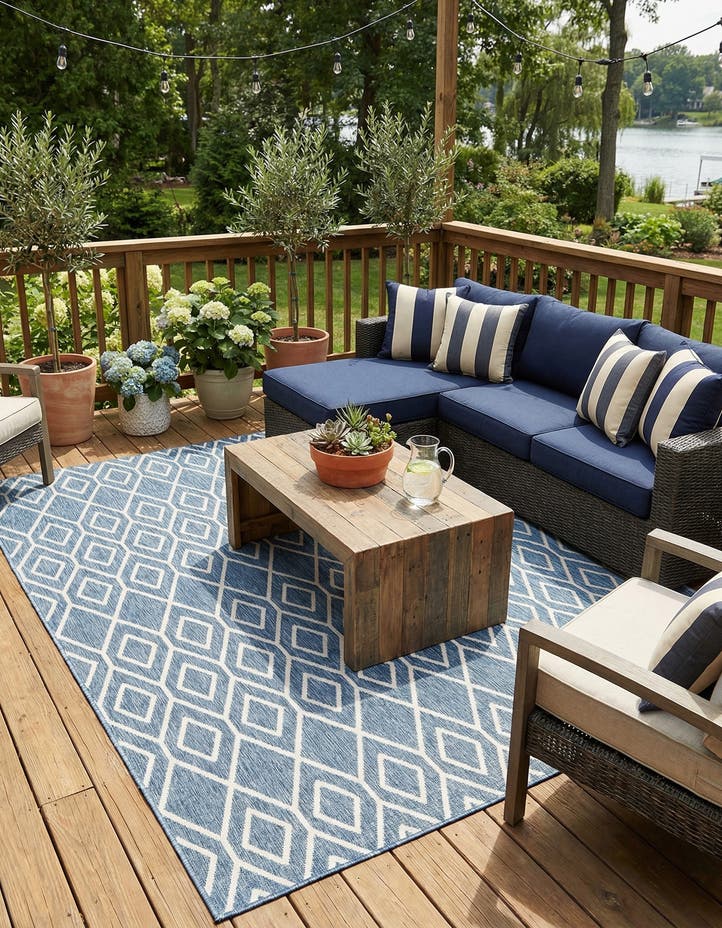 7' x 10' Easy-Clean Jill Zarin Turks and Ca...