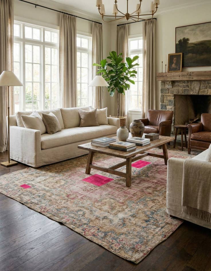 Detail image of 9' 3 x 12' 9 Hand Knotted Ultra Vintage Persian Wool Rug