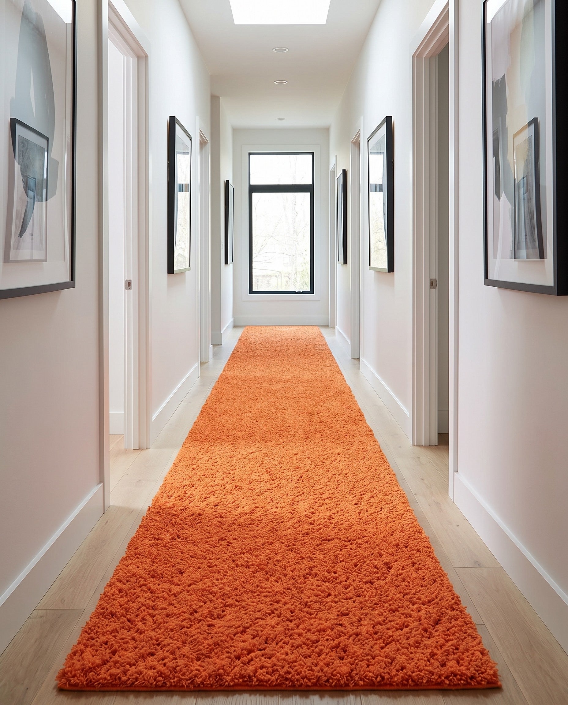 2' 7 x 19' 8 Solid Shag Runner Rug