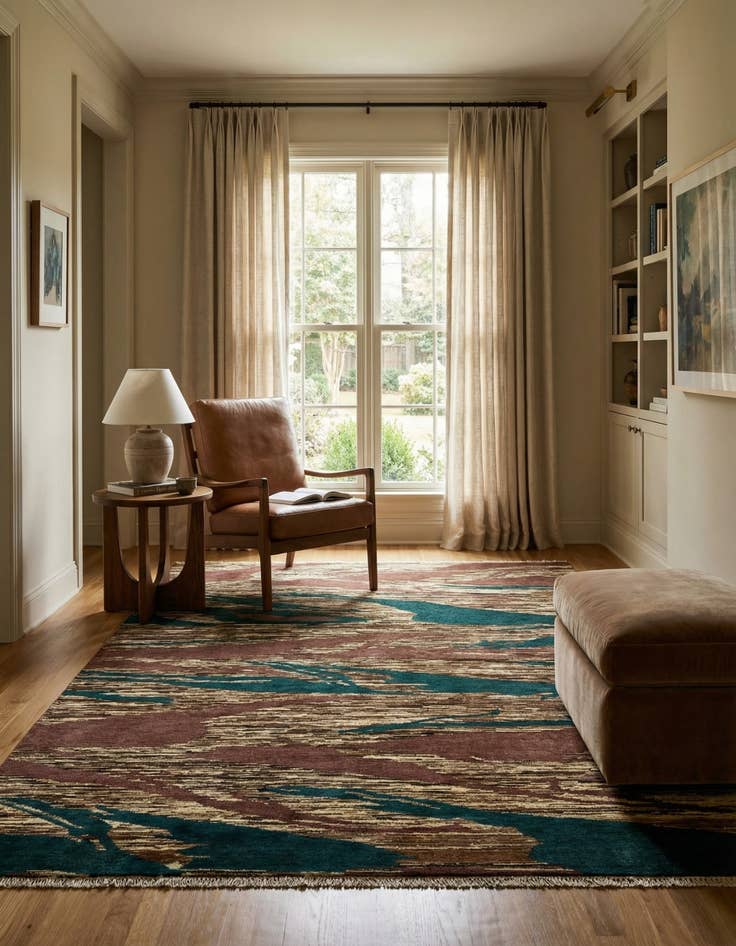 Detail image of 5' 9 x 7' 10  Hand Knotted Modern Ziegler Rug