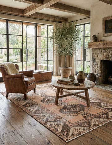 4' x 6' 7 Hand Knotted Ultra Vintage Persian Wool Rug