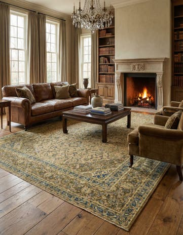 9' 4 x 12' 8 Hand Knotted Ultra Vintage Persian Wool Rug