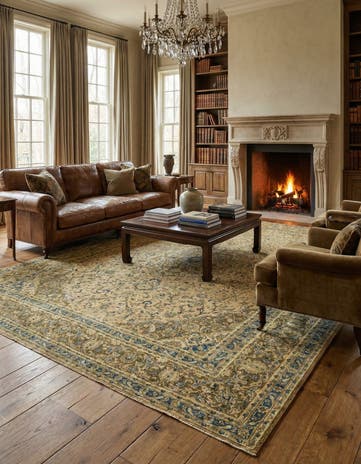 9' 4 x 12' 8 Hand Knotted Ultra Vintage Persian Wool Rug