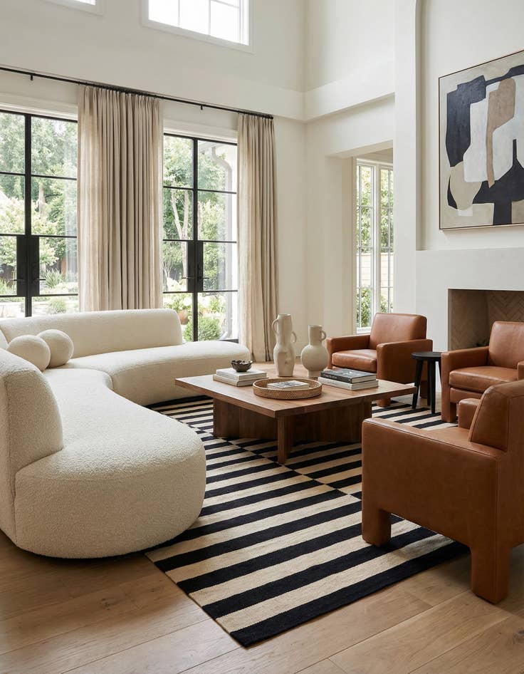 Detail image of 6' 7 x 9' 8  Hand Woven Kilim Modern Wool Rug