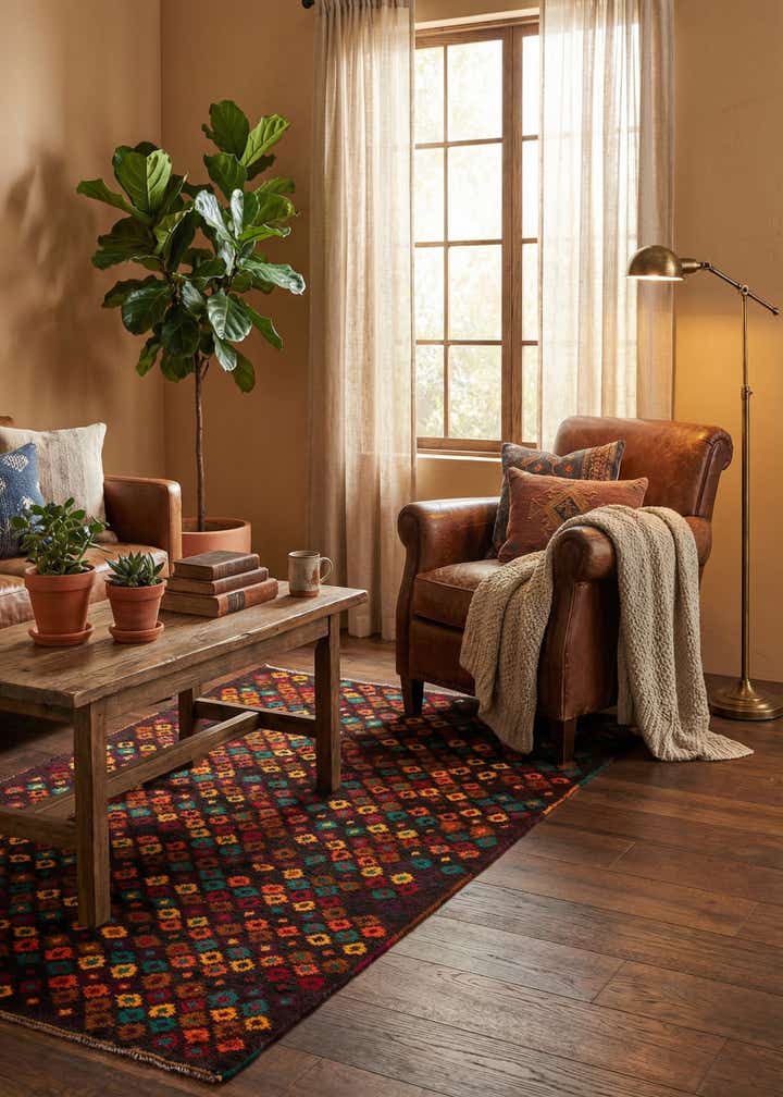 3' 9 x 6' 1 Hand Knotted Balouch Wool Rug