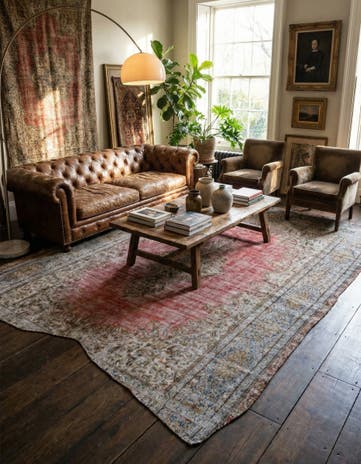9' 3 x 11' 3 Hand Knotted Ultra Vintage Persian Wool Rug