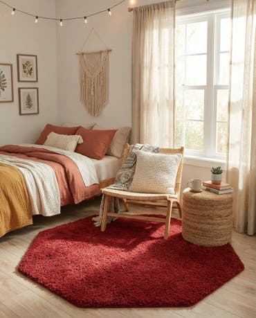  4' x 4' Everyday Shag Octagon Rug