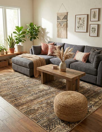 Beige Saturn Rug