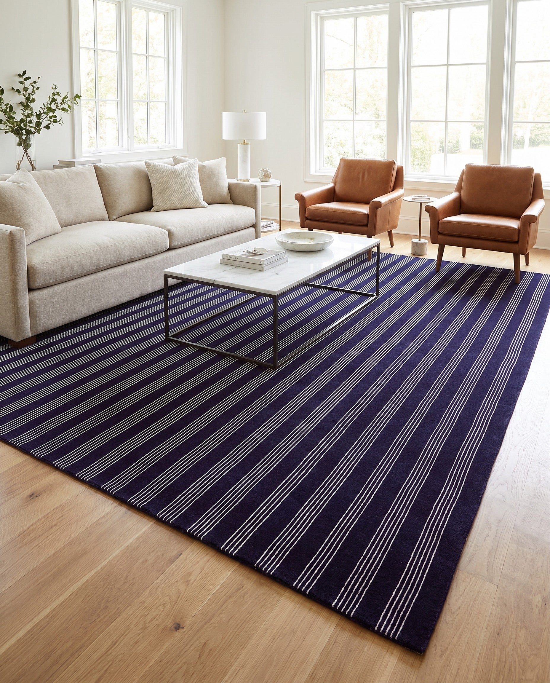 9' x 12' Jill Zarin Striped Wool Rug