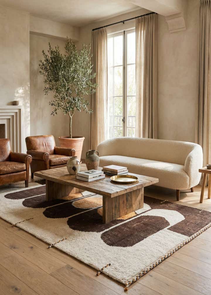 6' x 9' 8 Hand Knotted Moroccan Wool Rug